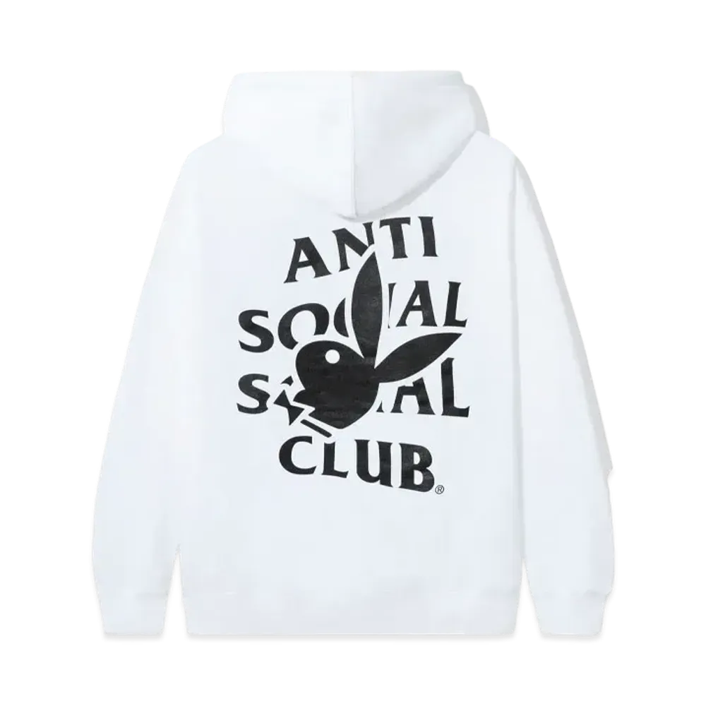 ANTI SOCIAL SOCIAL CLUB SS22 Playboy x ASSC Bunny Logo Hoodie "White"