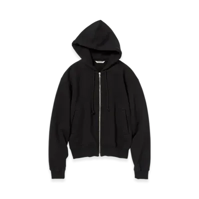 AURALEE Smooth Soft Bd Sweat Zip Parka Woman "Black"