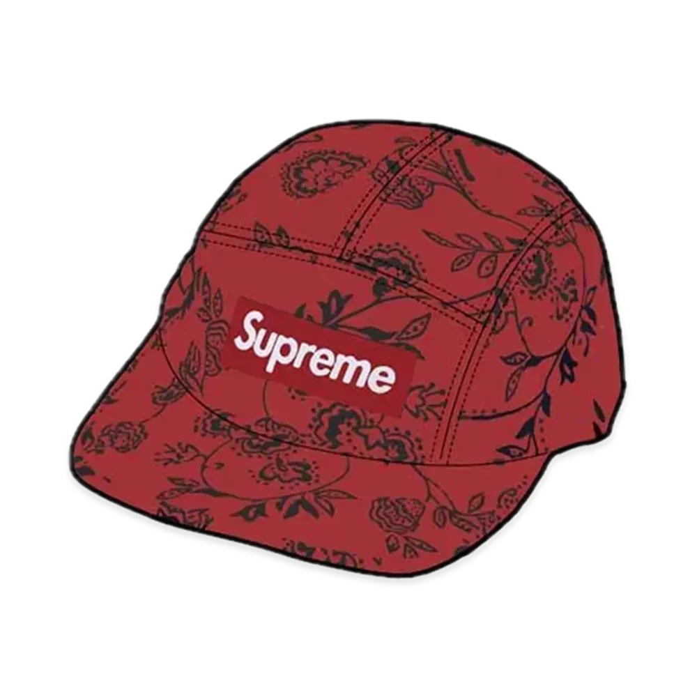 Supreme Floral Jacquard Camp Cap "Red"