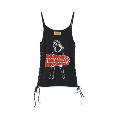 HYSTERIC GLAMOUR x Starcrawler Vixen Girl Lace-Up Camisole "Black"