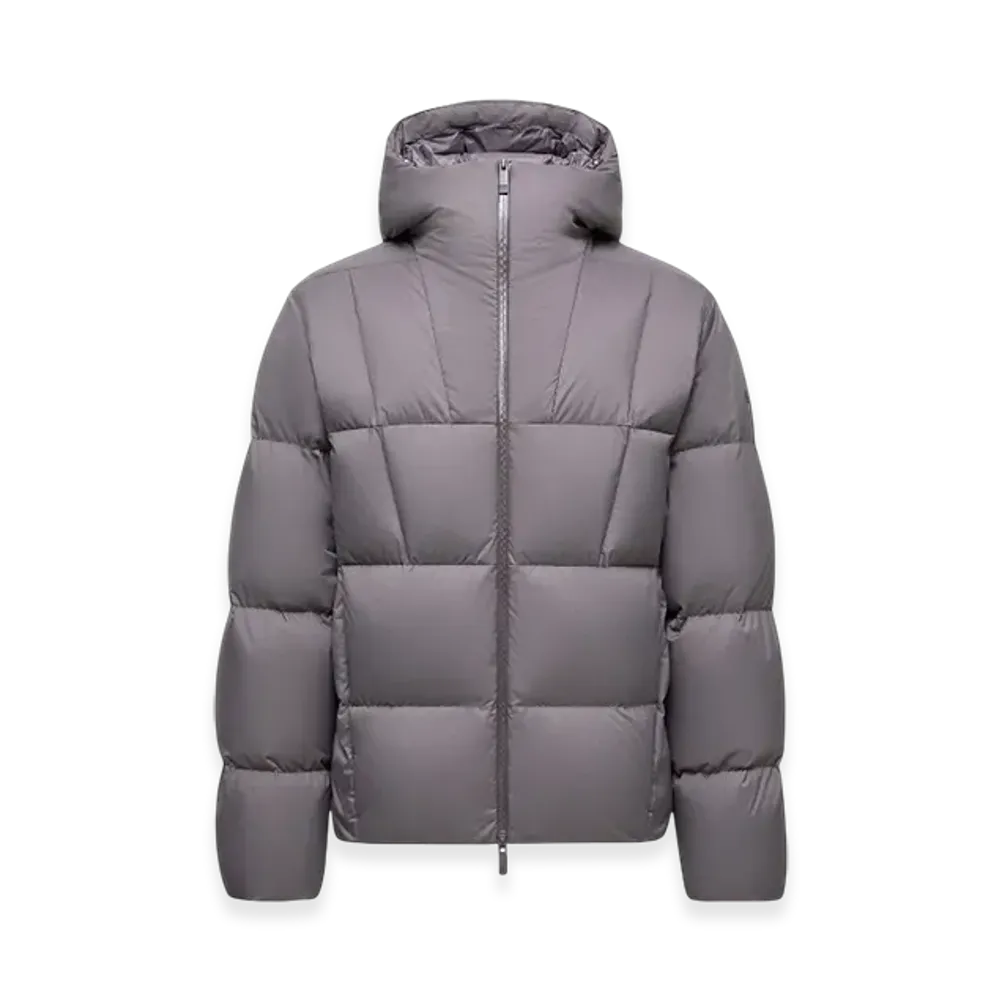 MONCLER Fusain Hooded Short Down Jacket "Dark Grey"