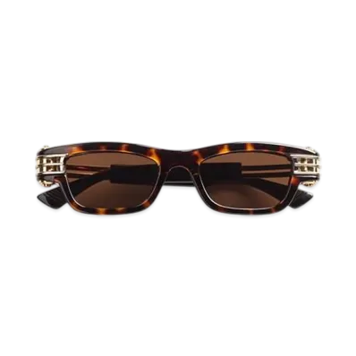 Bottega Veneta Bolt Squared Sunglasses "Havana/Black/Brown"