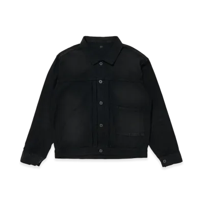T.T Taiga Takahashi LOT.309 Buckle-Backed Jacket "Damaged Sumi Dyed Black"