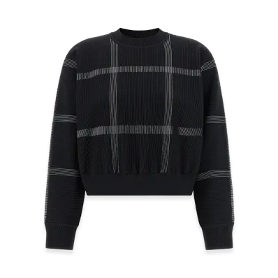 PLEATS PLEASE ISSEY MIYAKE Women's Crossing Knit Sweater "Black"