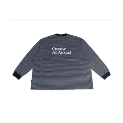 ALOUND Border Longsleeve Tee "White"