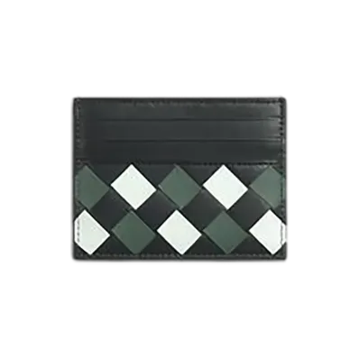 Bottega Veneta Intrecciato Credit Card Case "Aldoise/Glacier/Aloe"
