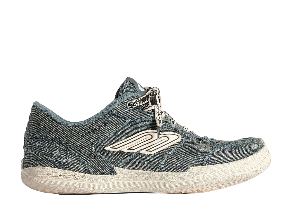 BALENCIAGA Women's Hamptons Denim Sneaker "Blue/Off White"