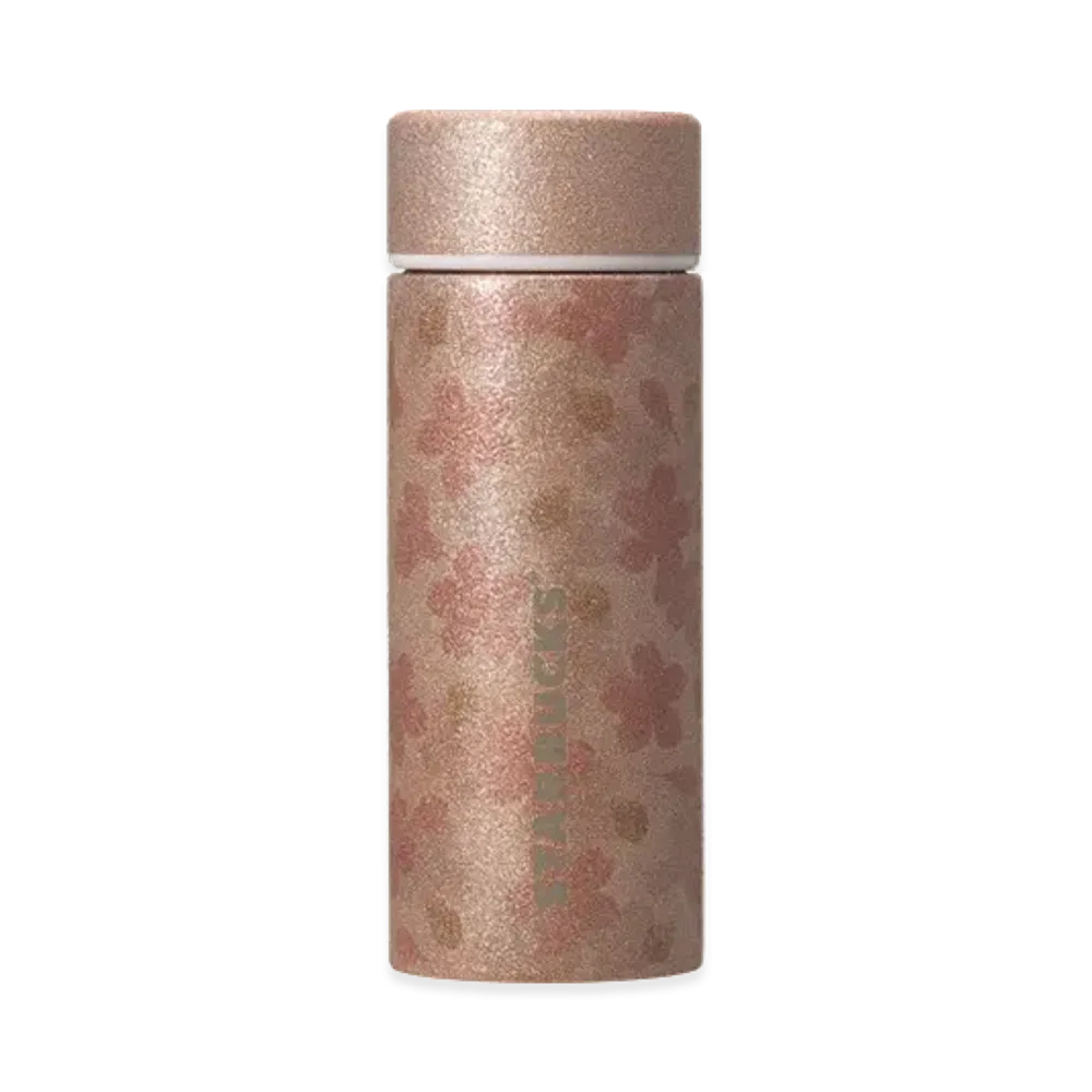 STARBUCKS SAKURA 2026 Stainless Bottle Glitter 355ml "Pink Beige"