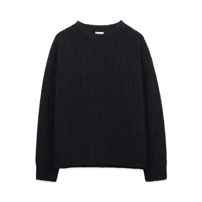 nakedgauge MERRY YARN 'BUDDY' SWEATER "BLACK"