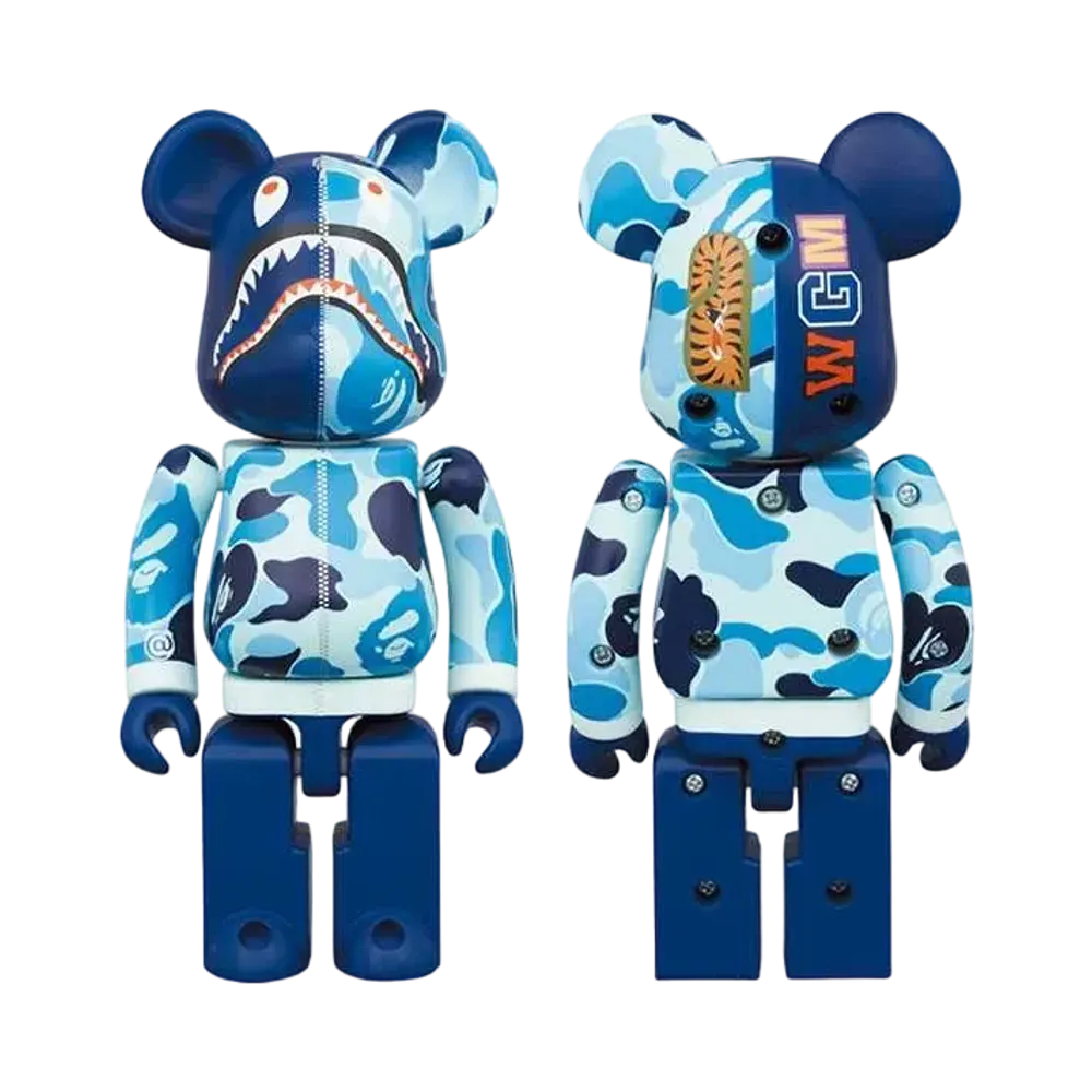 Bearbrick Chogokin BAPE(R) ABC CAMO SHARK BLUE