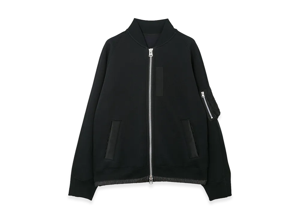 sacai Sponge Sweat Blouson Isetan Exclusive "Black"