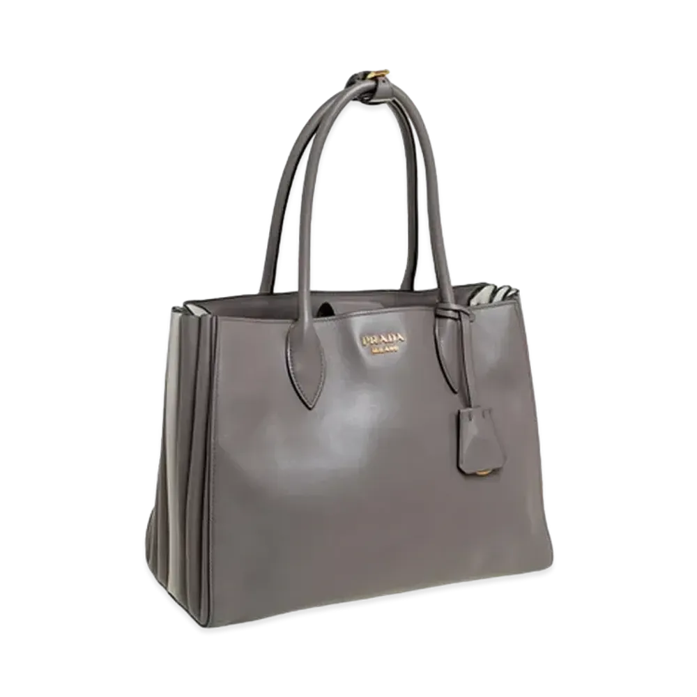 PRADA Bibliotheque Tote Bag "Gray"