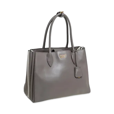 PRADA Bibliotheque Tote Bag "Gray"