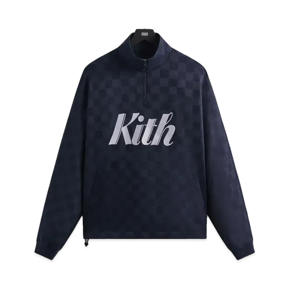 Kith Double Knit Davis Quarter Zip Pullover "Nocturnal"