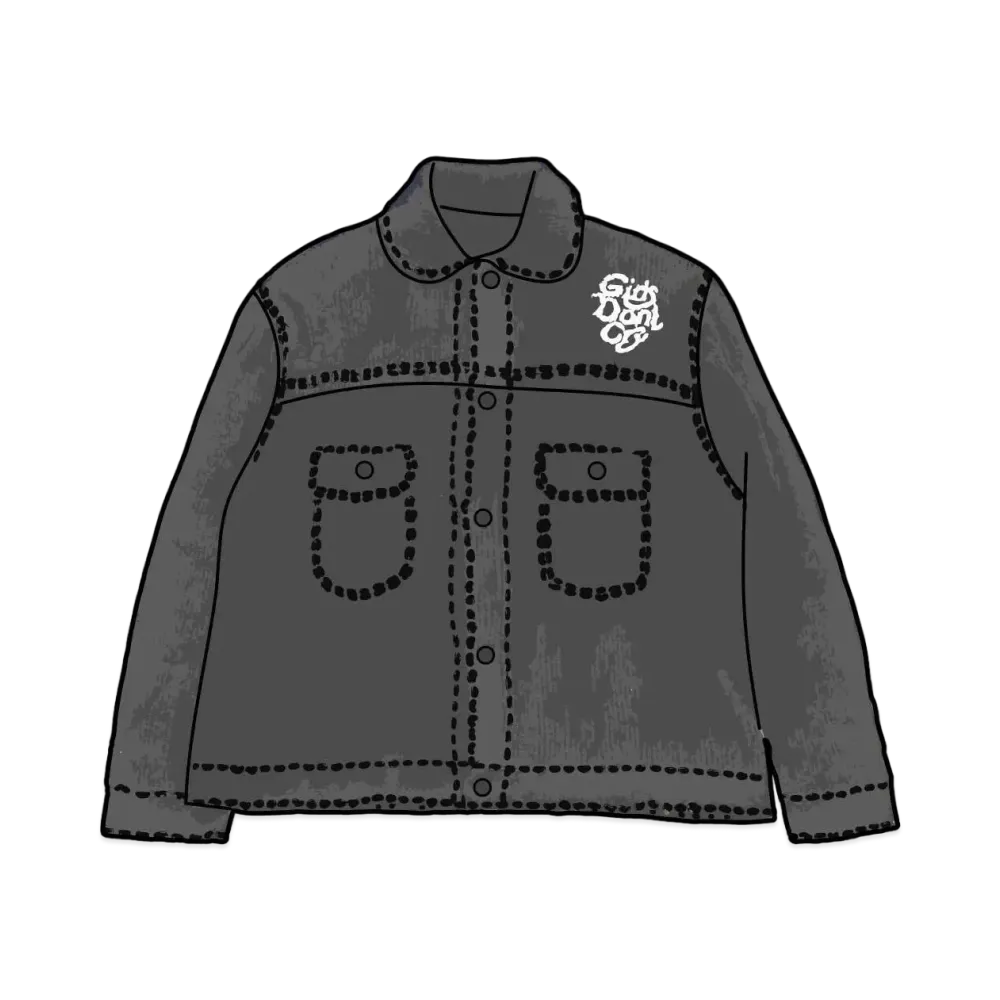 Girls Don't Cry x PHINGERIN Hand Stitched Knit Cardigan "Gray" / VERDY