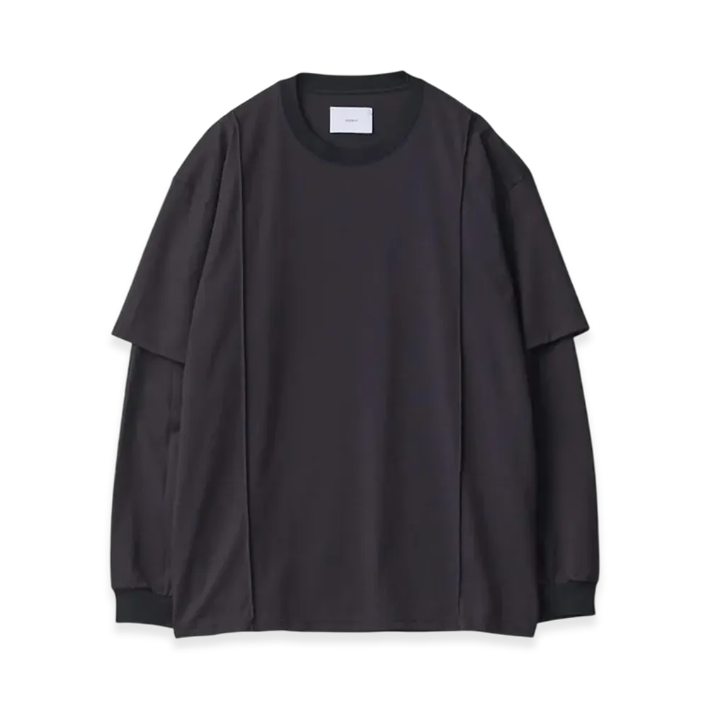 ssstein Oversized Layered Sleeve Tee "Dark Navy"