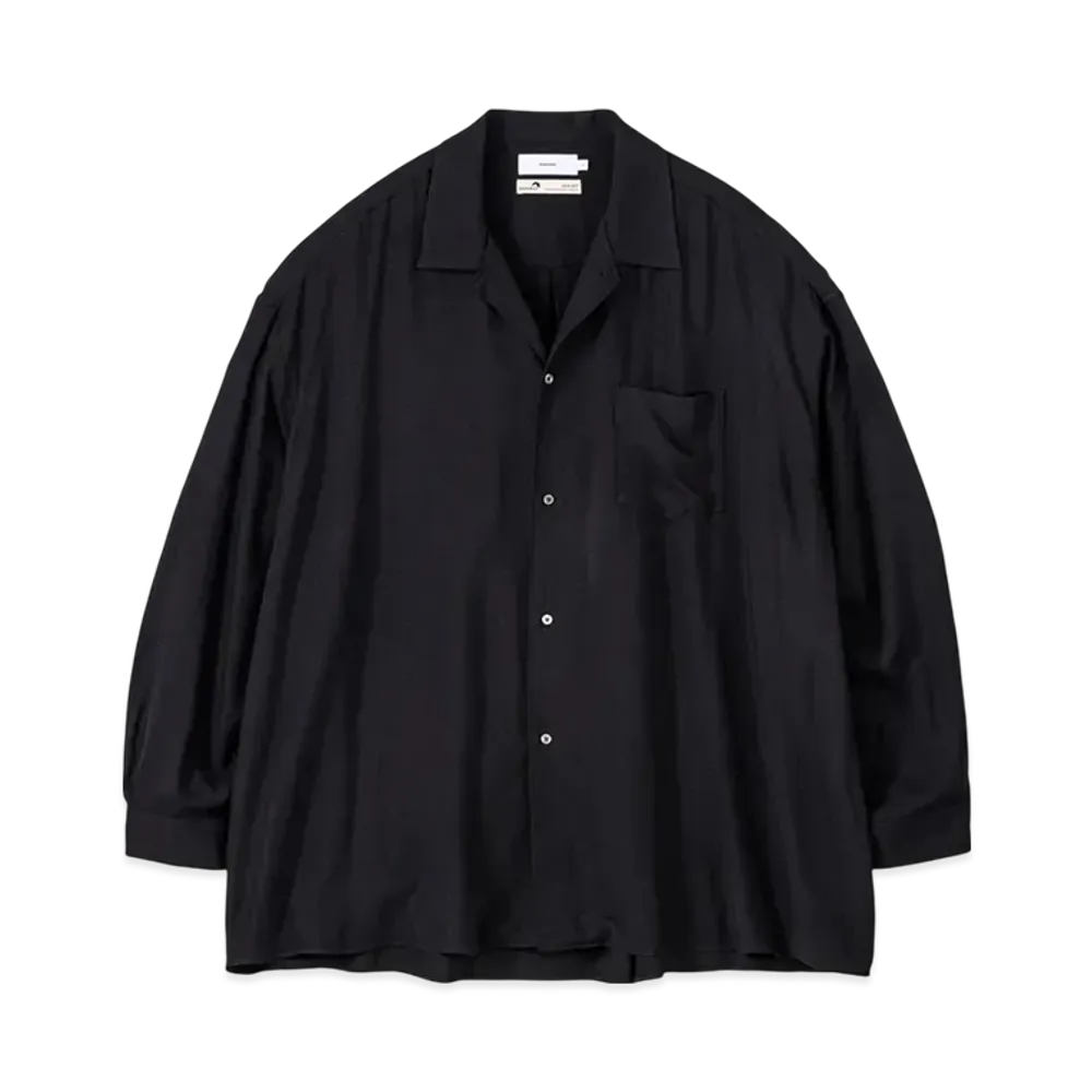 Graphpaper Sidogras Twill Viscose Oversized Sleeping Shirt "Black"