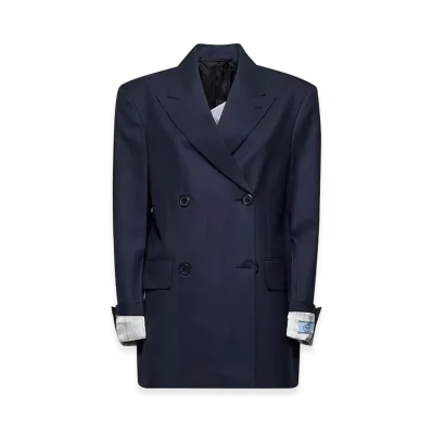 PRADA Wonen's Double-Breasted Blazer "Blue"