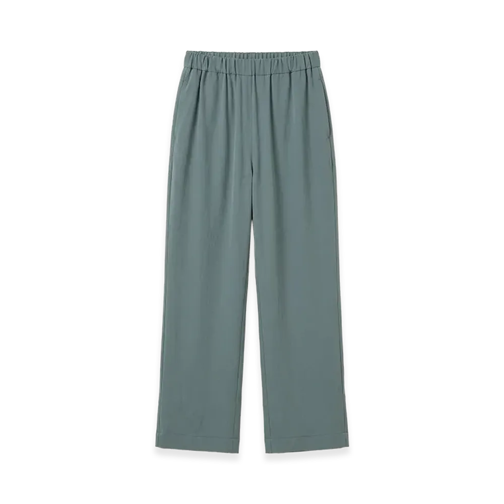 08sircus Women's Satin Slit Easy Pants "Green"