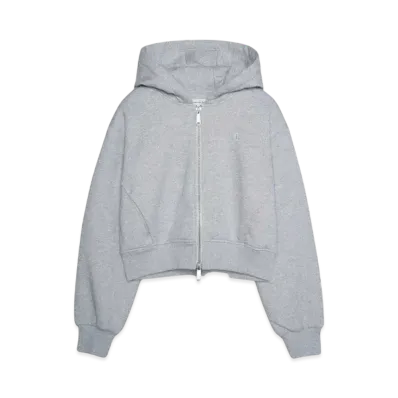 Calvin Klein Jeans A-2 WAY ZIP TERRY HOODIE "LIGHT GRAY HEATHER"