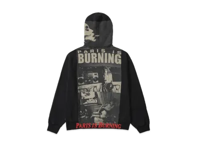Supreme Paris is Burning Zip Up Hooded Sweatshirt "Black"