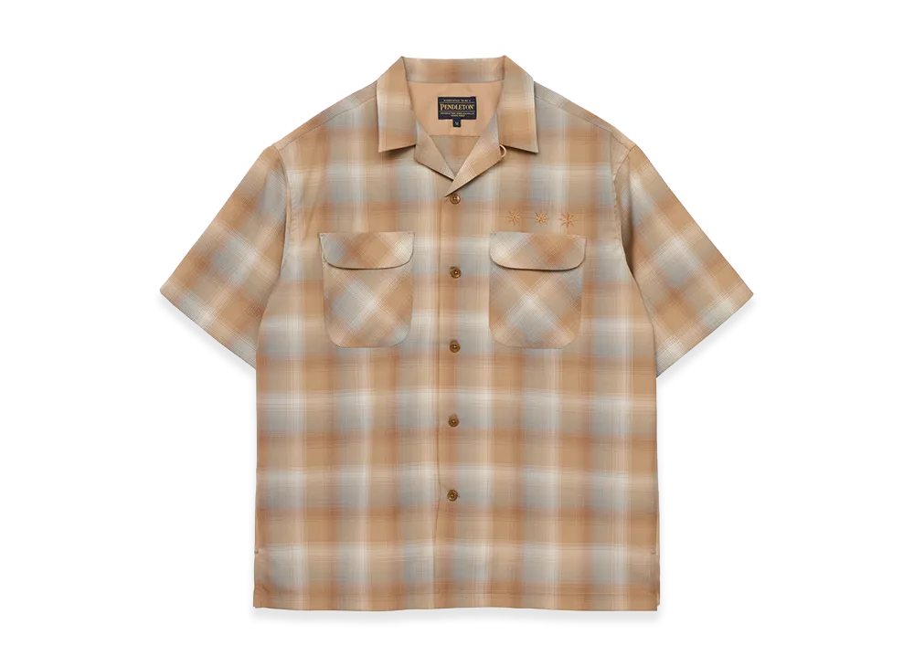 GDC x PENDLETON Open Collar Shirt S/S "Brown"