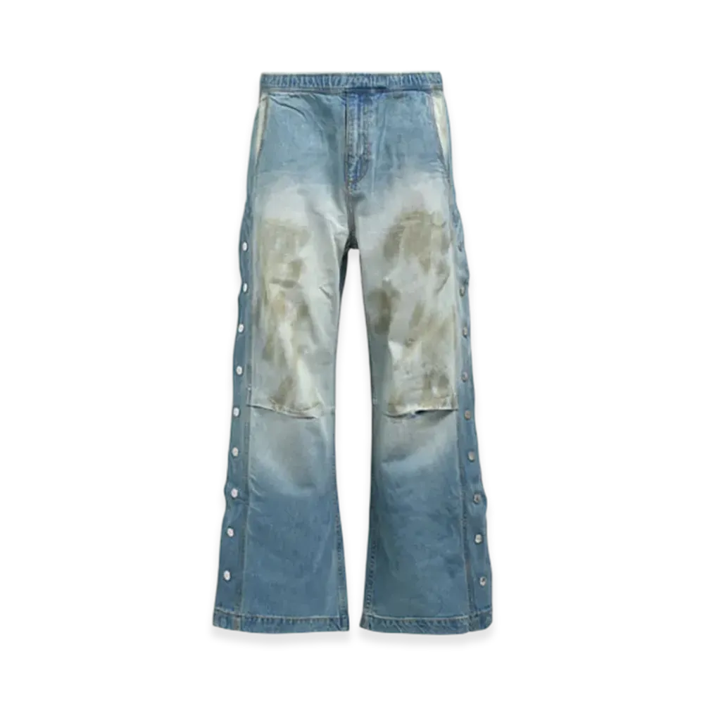 BREATH Coating Side Button Denim Pants "Indigo"