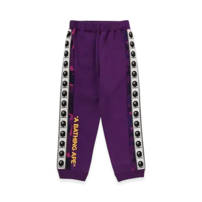 A BATHING APE Color Camo Side Bape Tape Pants "Purple"