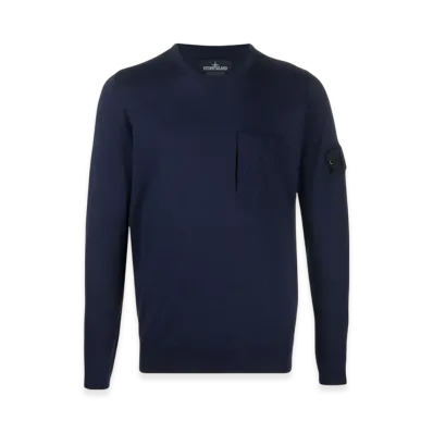 Stone Island Shadow Project 506A4 Pocket Crewneck Knit - 21SS "Ink Blue"