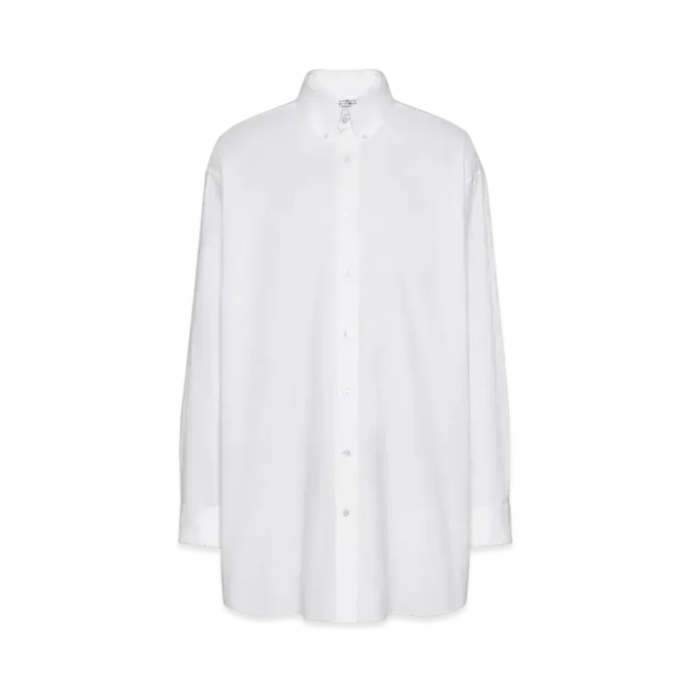 Maison Margiela Men's Organic Cotton Oxford Shirt "White"