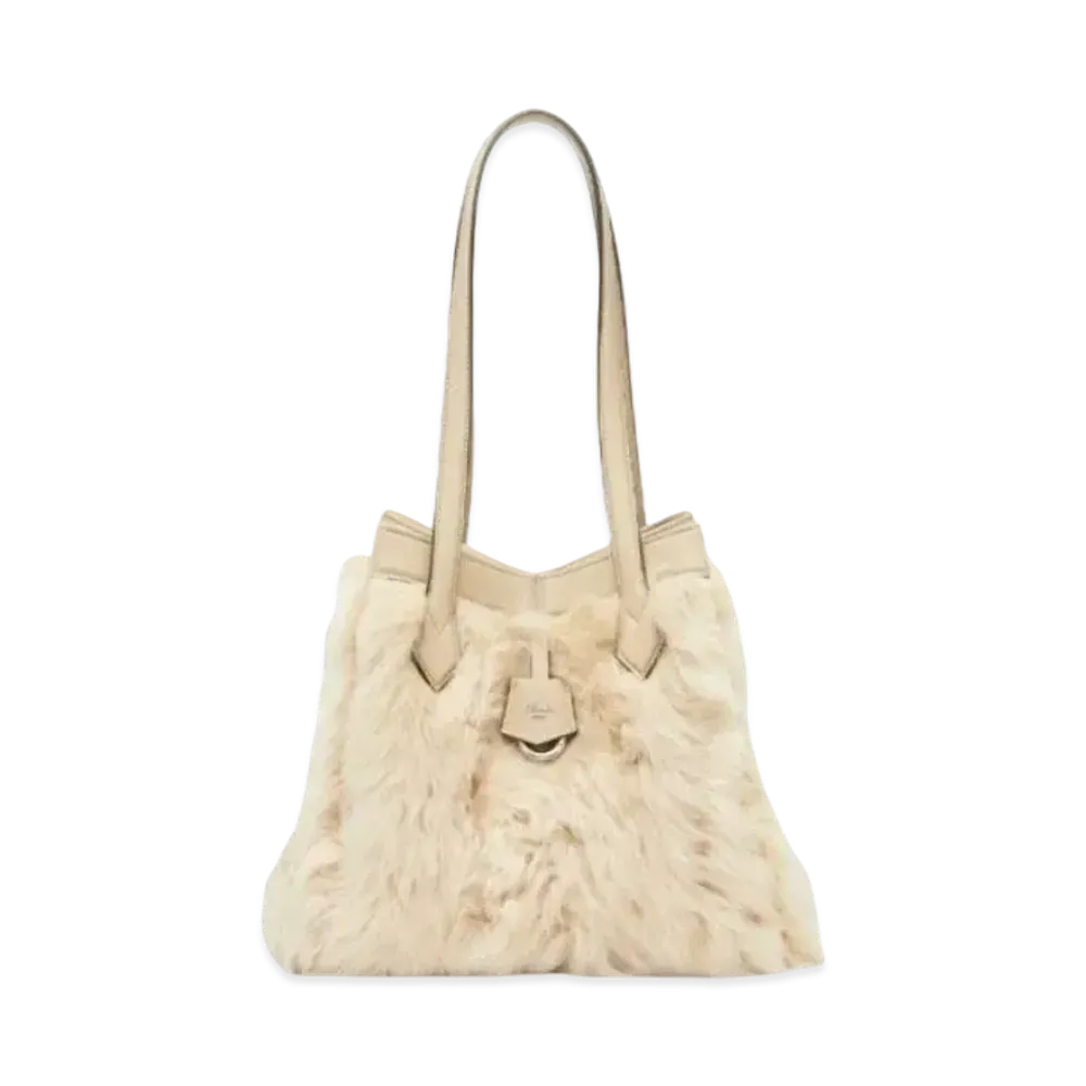 FENDI Origami Medium Sheepskin Bag "Beige"