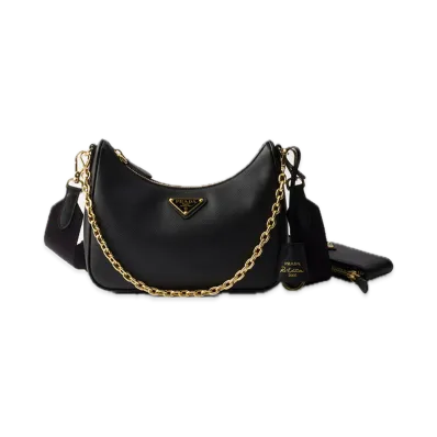 PRADA Re-Edition 2005 Saffiano Leather Bag "Black"