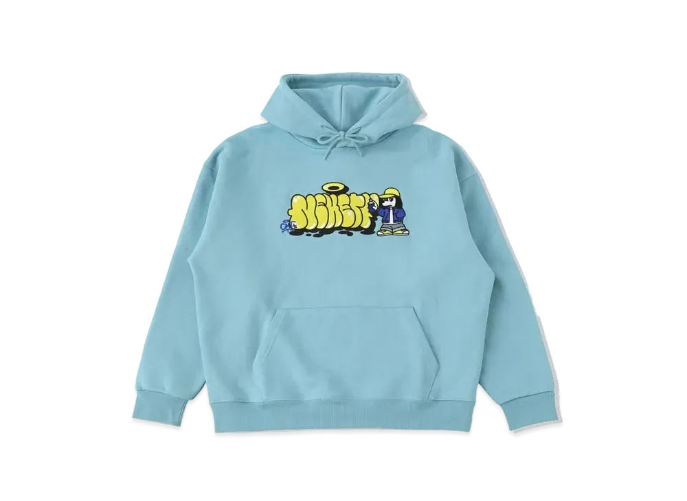9090 x centimeter Graffiti Hoodie "Saxe Blue"