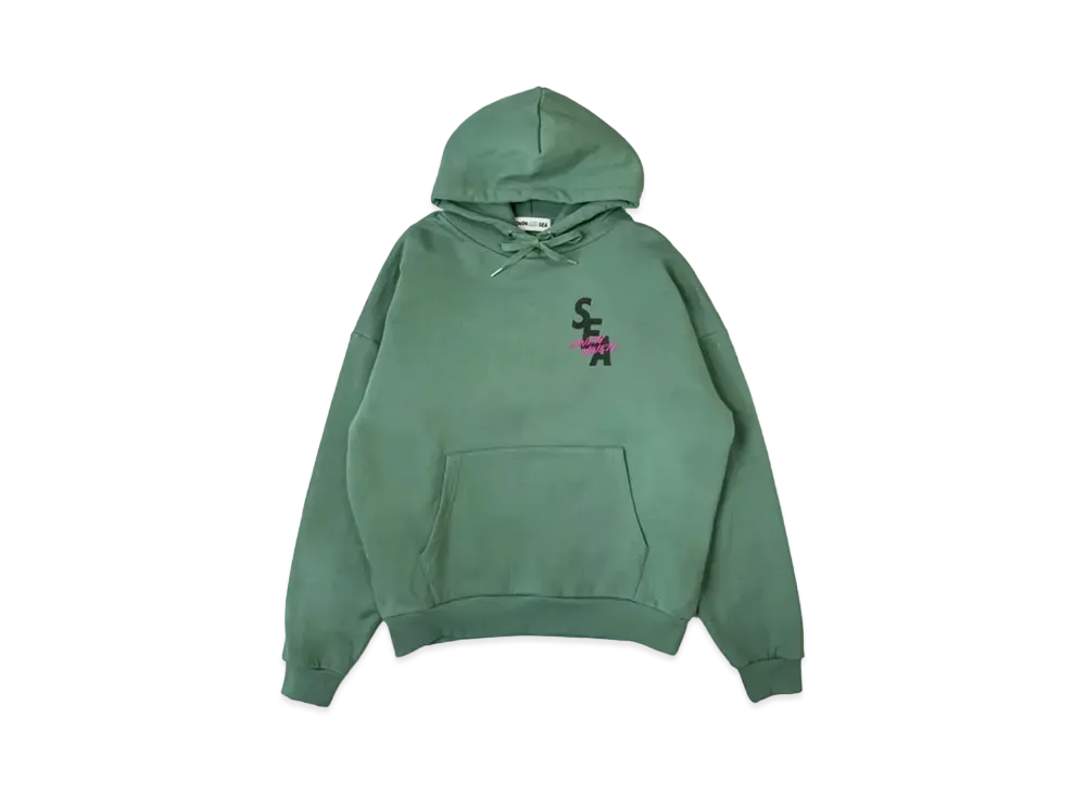 9090 x WIND AND SEA x Hime NAMAIKI GIRL Hoodie "Dusty Mint"