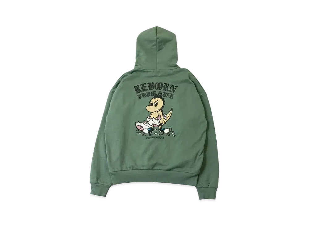 9090 x minagi REBORN FROM SICK Hoodie "Dusty Mint"
