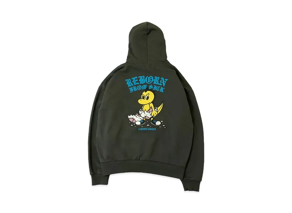 9090 x minagi REBORN FROM SICK Hoodie "Charcoal"