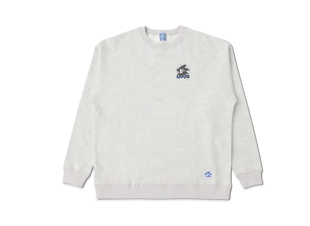 9090 x SONIC THE HEDGEHOG Missing SONIC Crew Neck Sweat "Marble Gray"