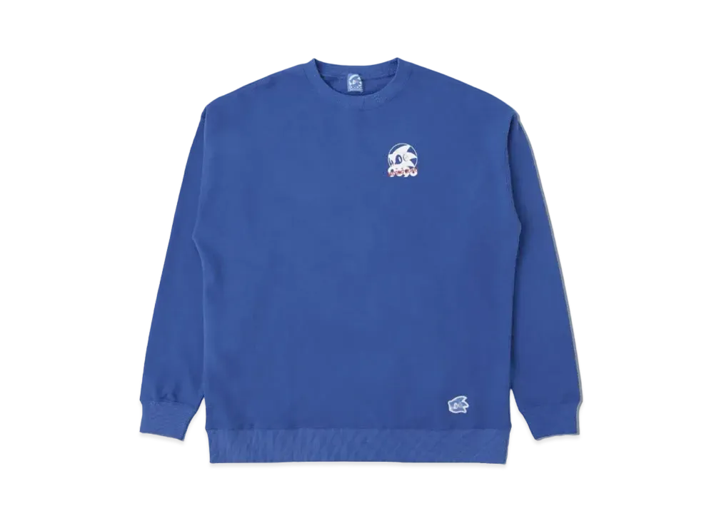 9090 x SONIC THE HEDGEHOG Missing SONIC Crew Neck Sweat "Indigo Blue"