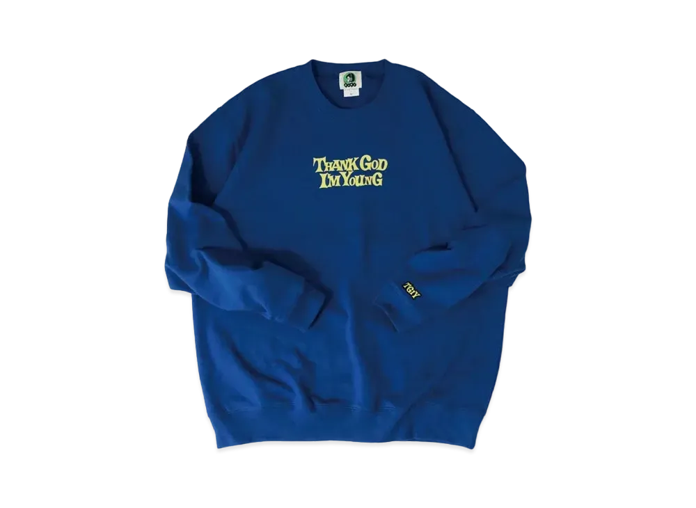 9090 x NALU THANK GOD I'M YOUNG -baby- sweat "Royal Blue"