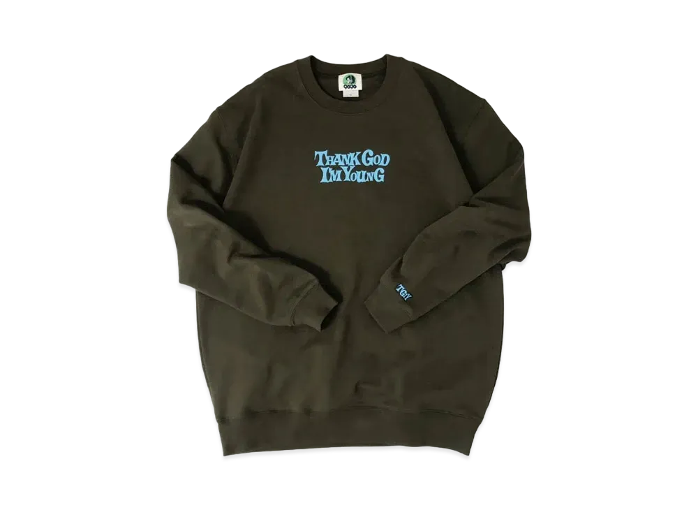 9090 x NALU THANK GOD I'M YOUNG -baby- sweat "Olive"