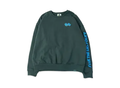 9090 x ichiraku studio FxxK THE SNS POLICE Sweat "Dusty Emerald"