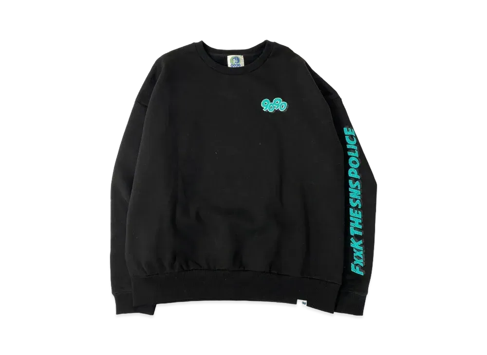 9090 x ichiraku studio FxxK THE SNS POLICE Sweat "Black"