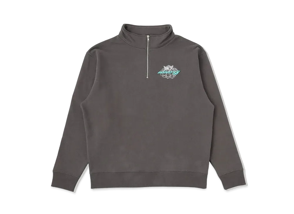 9090 x Tomoyan Dahlia Half-Zip Sweat "Charcoal"