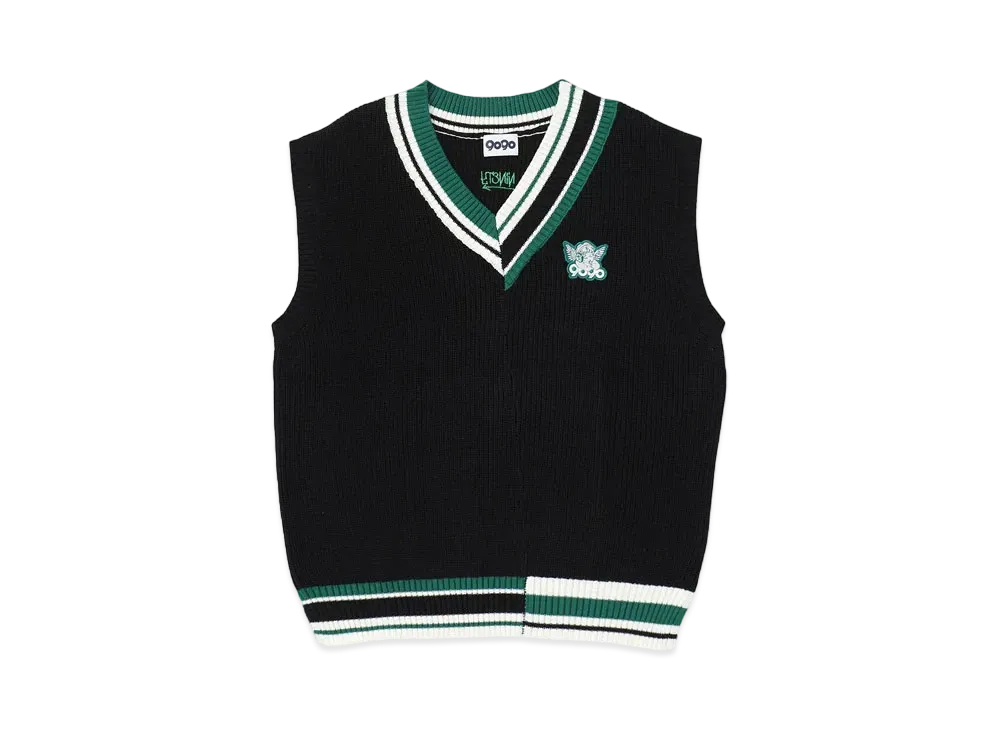 9090 Angel Line Knit Vest "Black"