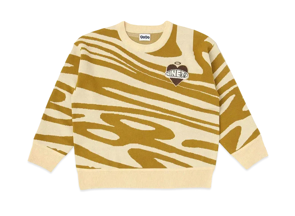 9090 x Tecchan Tiger-pattern Knit "Beige Mastered"