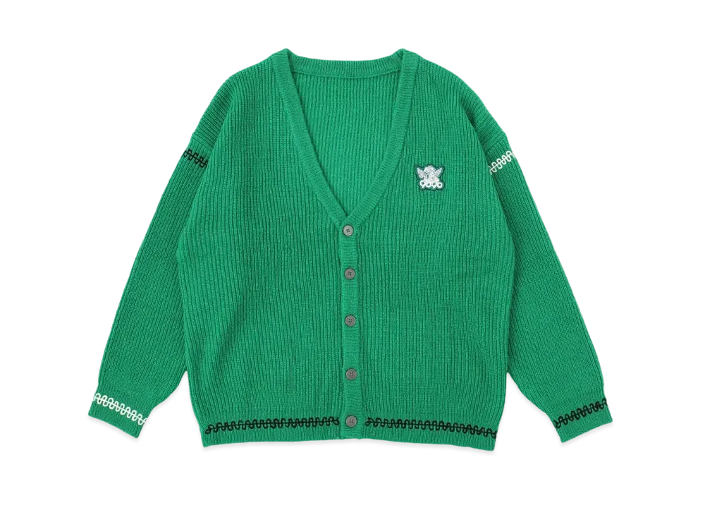 9090 Angel Knit Cardigan "Green"