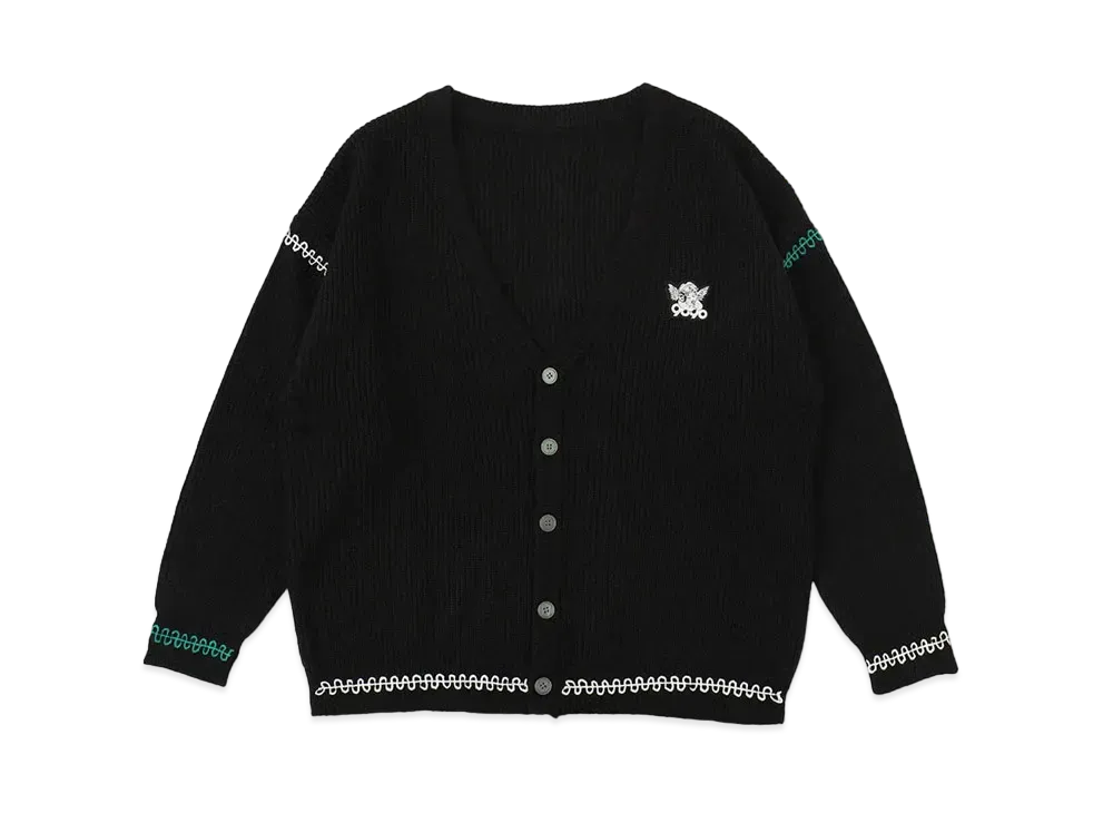 9090 Angel Knit Cardigan "Black"