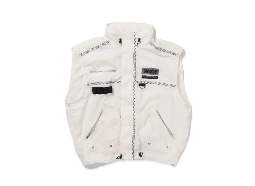 9090 TECHNO Metallic Vest "Off White"