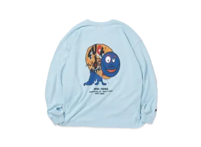 9090 x MIO F**K Long Tee "Light Blue"