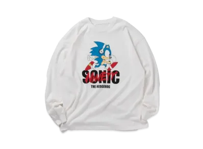 9090 x SONIC THE HEDGEHOG SONIC Long tee "White"